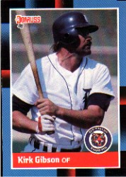 1988 Donruss Baseball Cards    275     Kirk Gibson